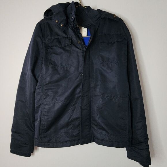 Aeoropostale rugged outwear jacket men Medium Blue Zip And Snap Closure - Picture 1 of 4